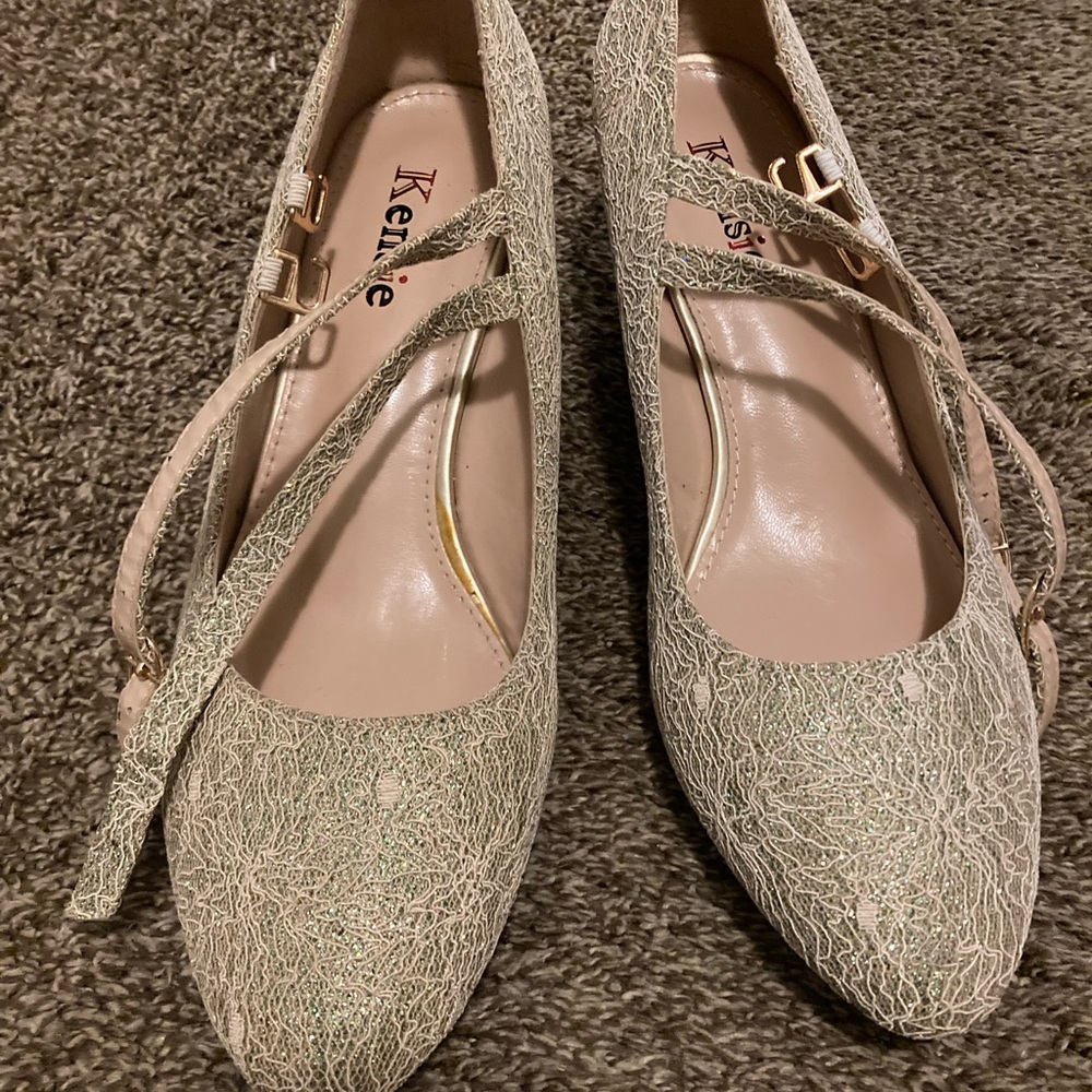 green pretty heels size 11